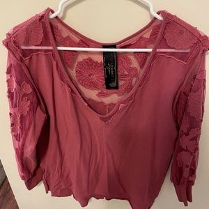 Free People top size small, sheer detail